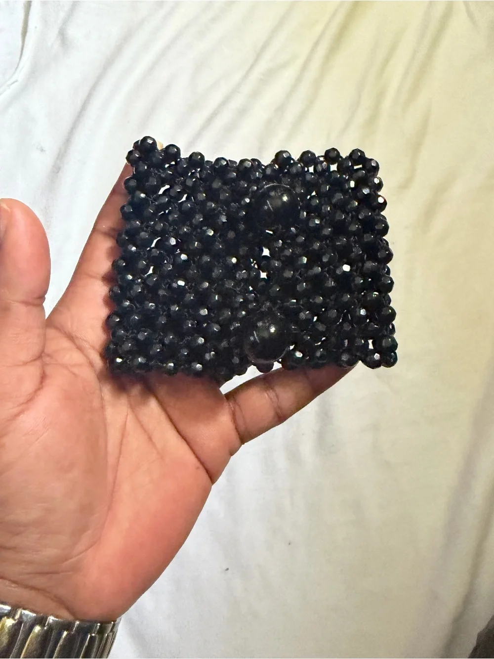 Hera Collection Black Beaded Hair Cuff